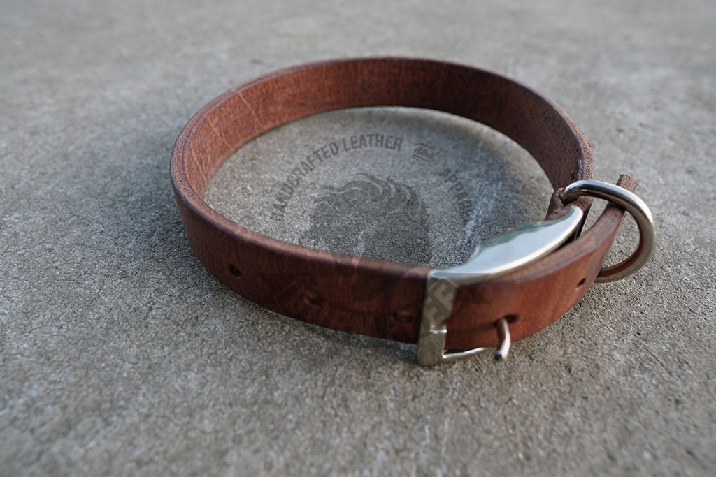 Herman Oak Harness Leather Dog Collar